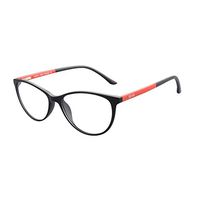 SHINU Cateye Blue Light Blocking Anti-fatigue Clear Lens Computer Glasses-SH086(black, normal lens +1.00 power)