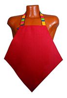 Food Firewall Adult Dining Bib/Mini-Apron-Top Clothing Protectors - Red Basico