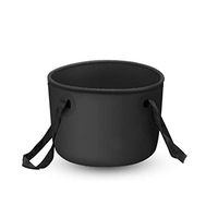 Folding Bucket Outdoor Camping Basin Portable Bucket Heat-resistant Three Colors To Choose From CQOZ (Color : Black, Size : 20L)