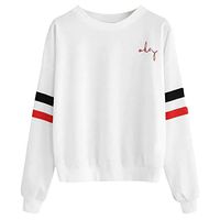 Hoodies for Women,Fashion Women Long Sleeve Sweatshirt Lettle Print Cat Casual Top Blouse White