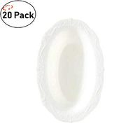 TigerChef Ivory Dessert Bowls Heavy Duty Plastic Serendipity Dinnerware Disposable Bulk Party Supplies Hard Round Heavyweight Plates Lunch Dinner Wedding Birthday Pack of 20 (Dessert Bowls, Ivory)