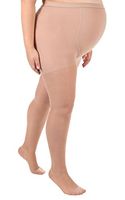 Sheer Maternity Compression Pantyhose - Medium Support 15-20mmHg (XL, Beige)