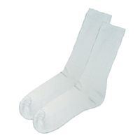 DURABILT Adult Low Compression Polyester Dress/Sport Diabetic Sock 10-13 White