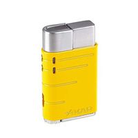 Xikar Linea Single Jet Flame Lighter, Large Fuel Window, Oversized Fuel Adjustment Wheel, Electric Yellow