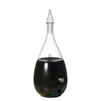 Raindrop 2.0 Nebulizing Essential Oil Diffuser for Aromatherapy by Organic Aromas Black-Colored Wood Base and Glass Top and Touch Sensor Light Switch