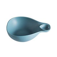 Bowl Bowl Black Bowl Creative Ceramic Bowl Fruit Salad Bowl Irregular Soup Bowl Dessert Bowl Household Rice Bowl Cutlery Bowl Household tableware, retro bowl (Color : Blue, Size : 21.5CM5.8CM)