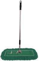Dust Mop Kit 24": (1) 24" Green Industrial Closed-Loop Dust Mop, (1) 24" Wire Dust Mop Frame & (1) Ergonomic Dust Mop Handle