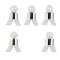 UPKOCH 5pcs Broom Mop Holder Self Adhesive Wall Mounted Broom Organizer Storage Hooks Hangers for Bathroom Laundry Room Kitchen White