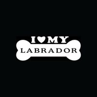 I LOVE MY LABRADOR Sticker Heart Dog Bone Puppy Decal Breed Rescue Decal Vinyl - Die cut vinyl decal for windows, cars, trucks, tool boxes, laptops, MacBook - virtually any hard, smooth surface