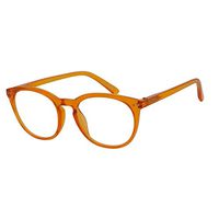 MARE AZZURO Reading Glasses Women Round Readers 0 100 125 150 175 200 225 250 275 300 350 400 500 600 (Yellow 1.75)