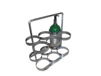 FWF Oxygen Rack for 6 (D/C Style) CYLINDERS Diameter of 4.3" Made in USA