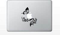 MacBook Tribal Butterfly and Flowers Decal Sticker Pro Air 11 13 15 17