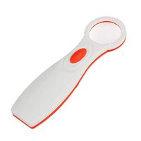 Loupe Magnifying Glass ABS Orange Handheld 10X LED Light Children Reading Reading Newspaper Stamp Currency Fashion Magnifying Glass