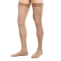 Ease Opaque Men's Thigh Highs with Moderate (20-30mmHg) Compression (XL Short, Khaki)