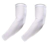 Penta Angel Black Long Cooling Arm Sleeves UV Sun Protection Sleeves Tattoo Cover Up Gloves for Women Men Driving Running Jogging Riding Cycling Outdoor & Indoor Activities(White, Large)