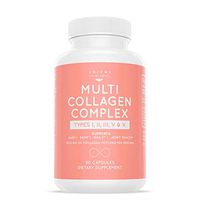 5-in-1 Collagen Capsules (Types I, II, III, V + X) for Healthier Skin, Hair, Joints & Nails - Anti Aging Supplements for Gut Health & Weight Management - All-Natural & Easy to Digest - 30 Servings