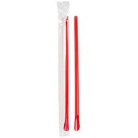BWS 8" Super Jumbo Red Wrapped Spoon Straw, Case of 7500