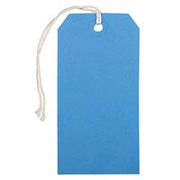JAM PAPER Gift Tags with String - Medium - 4 3/4 x 2 3/8 - Blue - Bulk 1000/Carton