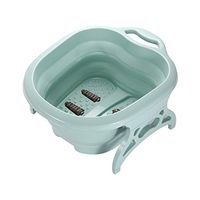 Xbshmw Foot Spa, Collapsible Foot Tub Portable Foldable Feet Relax Spa Massage Large Heightening Footbath Folding Barrel Foot Spa with Heat and Massage,A