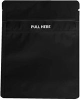 Mylar Smell Proof Bags - Loud Lock Grip n Pull - Child Resistant - Medical Use Only - All States General Compliance Printed - 1000 Count (Black, 1/8)
