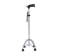 HSRG Elderly Four-Legged Cane,Height Adjustable Aluminum Alloy Anti-Skid Walker,Portable Outdoor Disabled Walking Stick