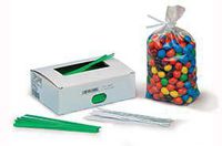 6" White Paper Twist Ties (2,000 Ties) - Laddawn 4891