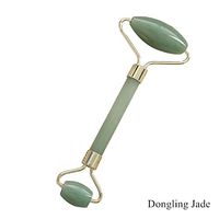 Portable Women Jade Massage Roller Facial Face Neck Head Body Slimming Massager Anti Aging Beauty Tool (White crystal)