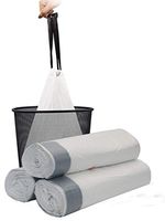 Hotpper 1.2 Gallon Drawstring Trash Bag Garbage Bag Trash Can Liner,90 Couns for Bathroom Kitchen Office Car