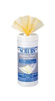 Scrubs, 91956, Stainless Steel Cleaning Wipes, 6" Width x 8" Length, Yellow, 50/Tub, 6 Tubs/Carton, Sold As 1 Carton