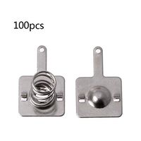 100 Pcs Metal Battery Spring Plate Set for AA AAA Positive Negative Contact J14