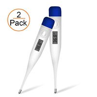 Best LCD Digital Thermometer, Waterproof Oral Thermometer, Rectum, Armpit Thermometer for Baby, Child and Adult, High Precision Thermometer for Fever (2pc)