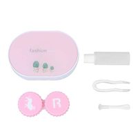 SUPVOX Contact Lens Travel Case Portable Contact Lenses Box Container with Solution Bottle Tweezers Mirror Tools for Outdoor Home 4pcs (Random Pattern)