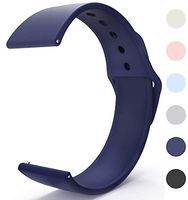 Sunnywoo 20mm Watch Silicone Watch Band Strap with Quick Release Pins Compatible with Garmin Vivoactive 3,Samsung Galaxy Watch 42mm /Ticwatch E and All The 20mm Width Smart and Traditional Watch Lugs