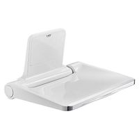 PLHMS Folding Shower Seat, Wall Mounted Bathroom Stool, Medical Mount Safely Stool Chair, Adults Elderly Disabled Bathroom Attachment 200KG/440LB with Backrest