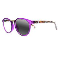 Women Oval Frame Transition Photochromic Progressive Multifocal UV400 Reader Reading Glasses (Purple, 3.00)