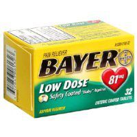 Bayer Low Dose (81mg) Safety Coated Aspirin, Tablets, 32 ct