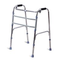 YKFU Lightweight Foldable Mobility Walker No Wheels, Medical Walking Frame with Comfort Grip, Ideal for Elderly & Handicap