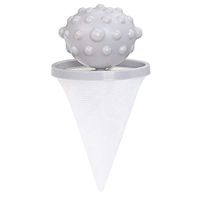 Samury Reusable Washing Machine Lint Catcher Pet Fur Remover Hair Catcher Pouch Flower Floating lint mesh Bag Reusable Washing Machine Filter net lint Trap with Laundry Ball (3 Pack, Gray)