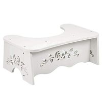 Squatting Toilet Stool, White 7Inch Bathroom Squatting Toilet Stool