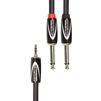 Roland 5ft Interconnect Cable,  3.5mm TRS-Dual RCA, Black series (RCC-5-352R)