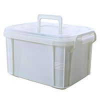 Portable First Aid Box Large 31 X 23 X 19 cm Medical Storage Kit for Home,Travel & Workplace
