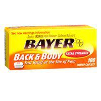 Bayer Bayer Asprin Extra Strength Back & Body Pain Reliever, 50 tabs (Pack of 2)