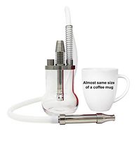 Oduman Micro Glass Hookah with Travel Bag and Tornado Hookah Tips- Smallest Hookah in The Market (Micro)