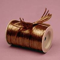 Krafty Klassics 1 Roll of Colored Pearlized Raffia Ribbon (1/4" x 100 Yds) (Copper)