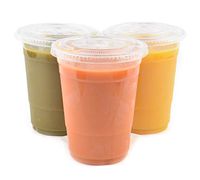 [1000 SETS] Plastic Disposable Cups with Lids - Premium 16 oz (ounces) Crystal Clear PET for Cold Drinks Iced Coffee Tea Juices Smoothies Slush Soda Cocktails Beer Kids Safe (16oz Cups + Flat Lids)