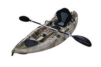 BKC UH-FK184 9'2" Sit on Top Single Fishing Kayak Seat and Paddle Included Green Camo