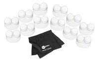 Flip Top Flat Pack Dome Contact Lens Case (12 Pack Disposable) White Color