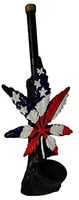 Handmade Weed Leaf Shaped Novelty Collectible Hand Pipe (US Flag)