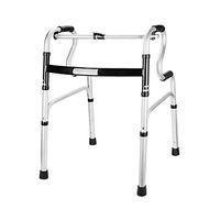 Rolling Walkers Walker Thick Aluminum Alloy Walker Foldable Elderly Disabled Rehabilitation Step Stool Bench Abdomen (Color : Silver, Size : 514872cm)