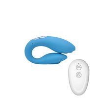 Oolong Blue 10 Frequency U-Shaped Remote Control Invisible Wearable Toys for Couples